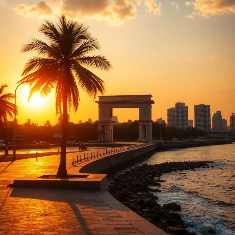 Ghana coastline and cultural landmarks